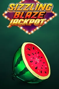 sizzling blaze jackpot slot logo